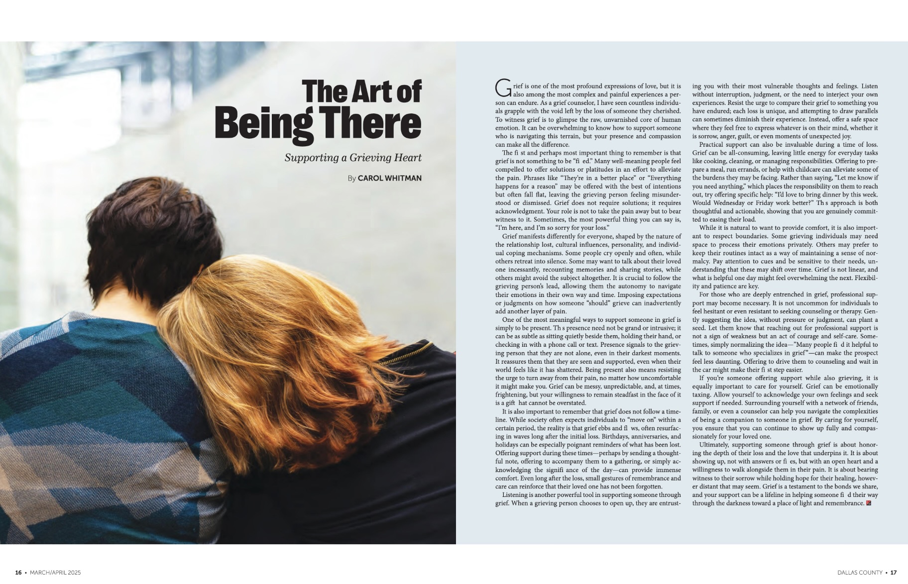 The Art of Being There: Supporting a Grieving Heart”